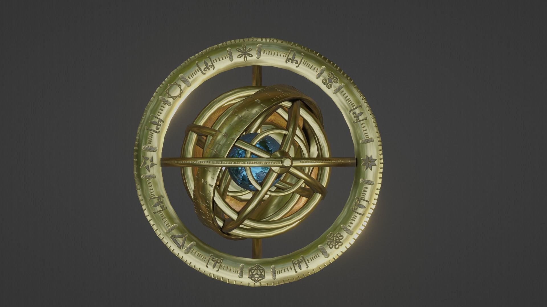 3D model Armillary Sphere VR / AR / low-poly | CGTrader