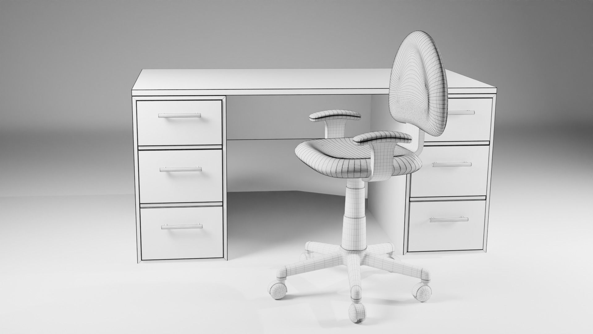 Classic And Modern Office Furniture 3D model CGTrader