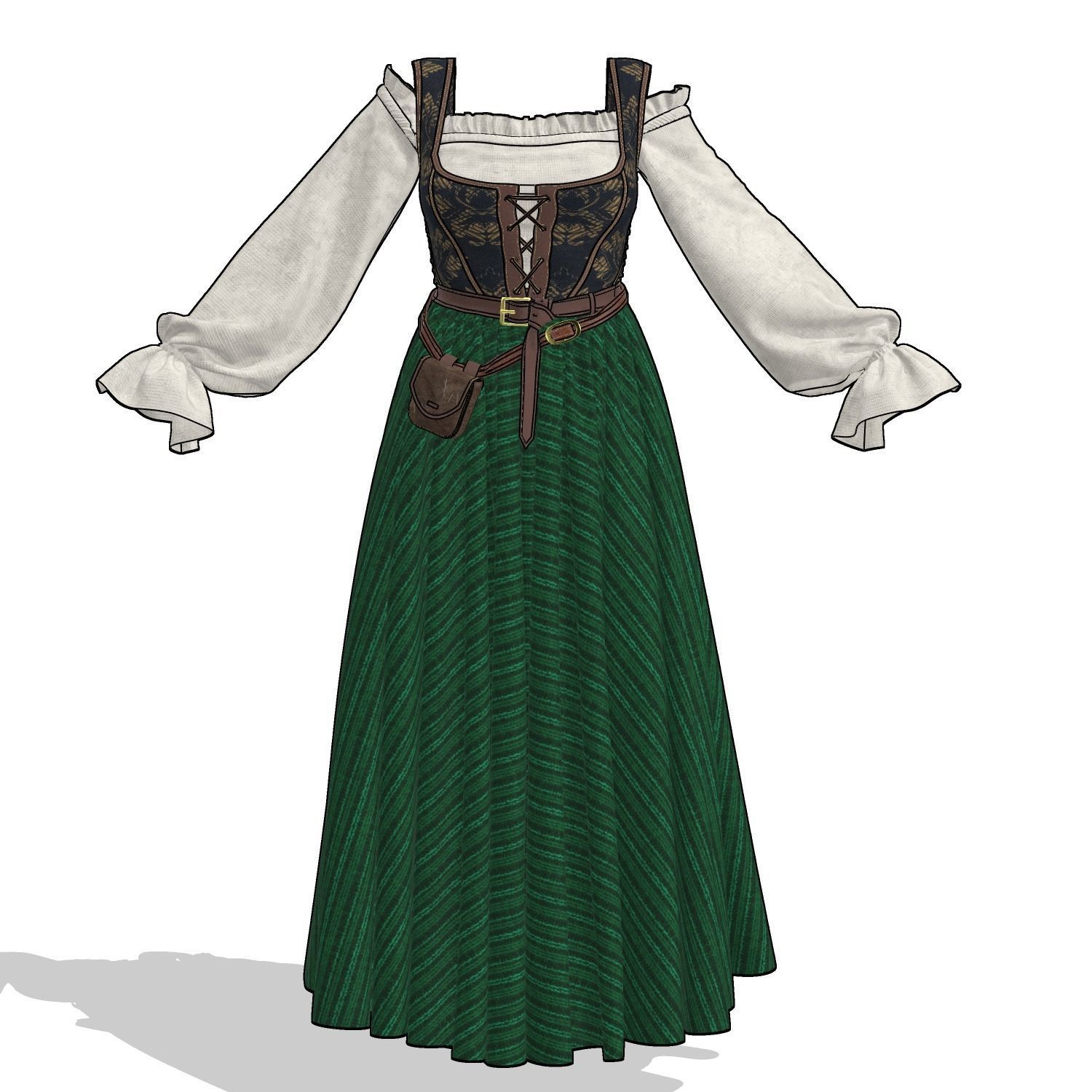 Medieval costume 3D model | CGTrader