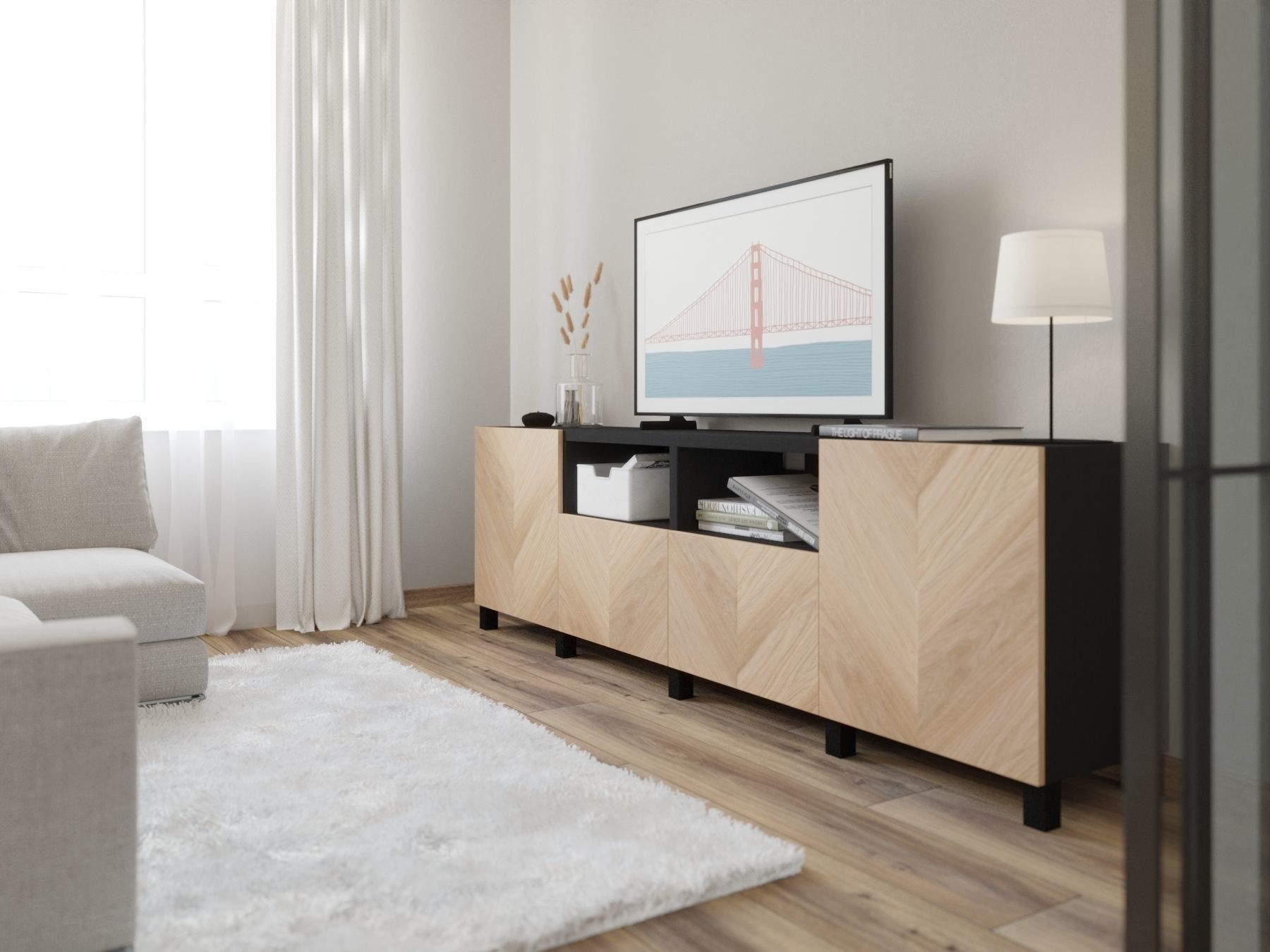 TV stand BESTA 3D model CGTrader