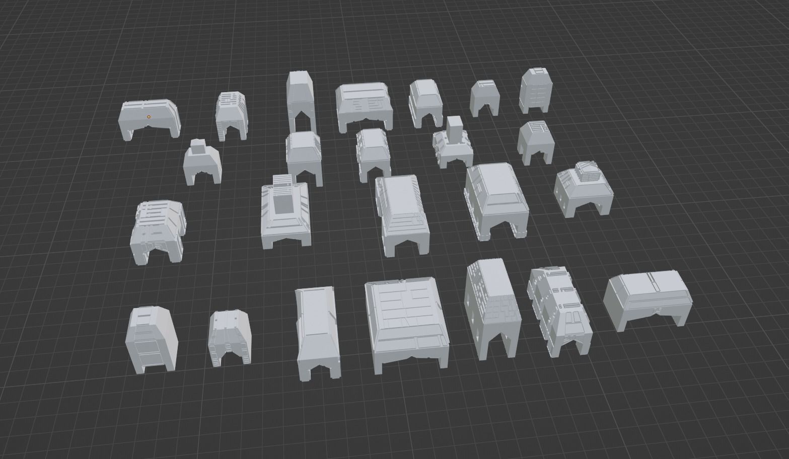 Scifi City Kitbash Building 3D model | CGTrader