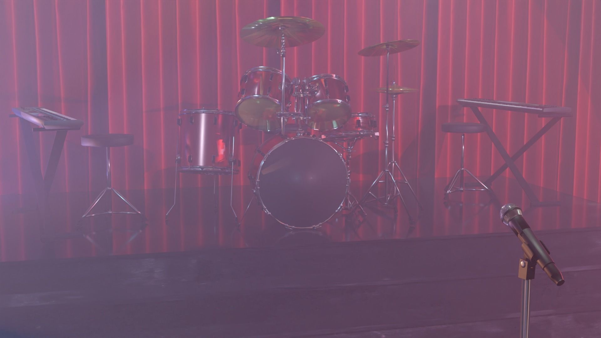 Band stage free VR / AR / lowpoly 3D model CGTrader