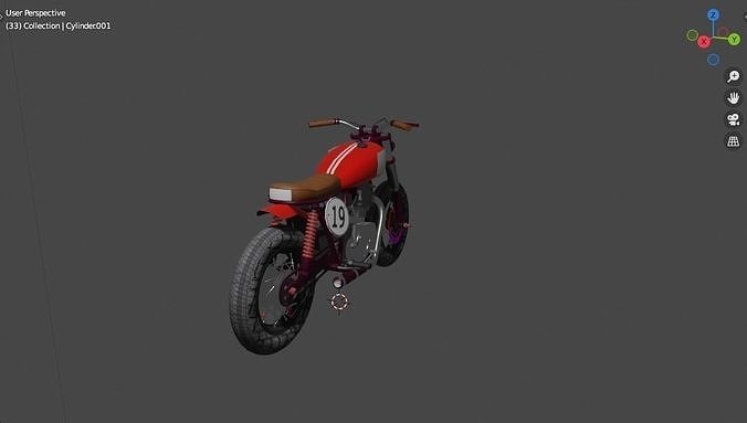 Yawa Bike Low Poly Bike Low-poly 3D model