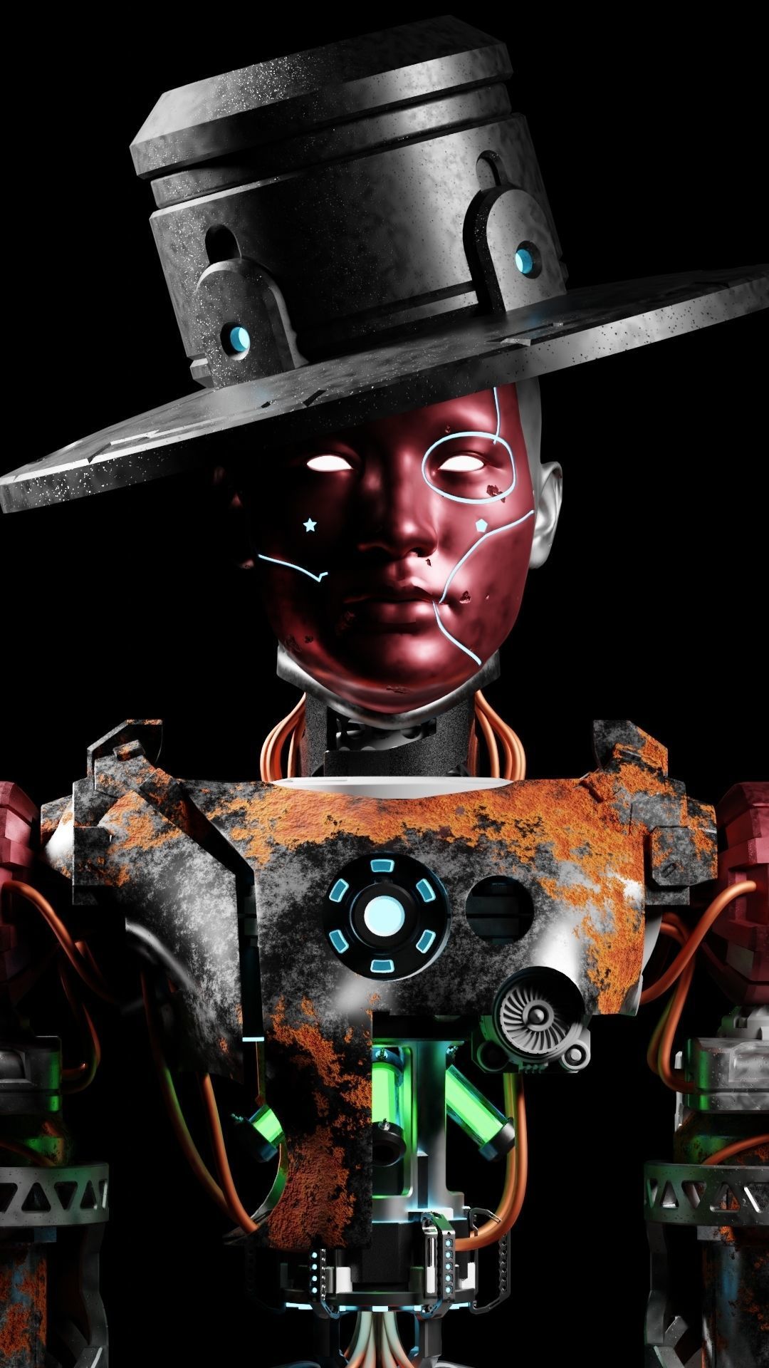 Scifi Robot Rusty 3D model | CGTrader