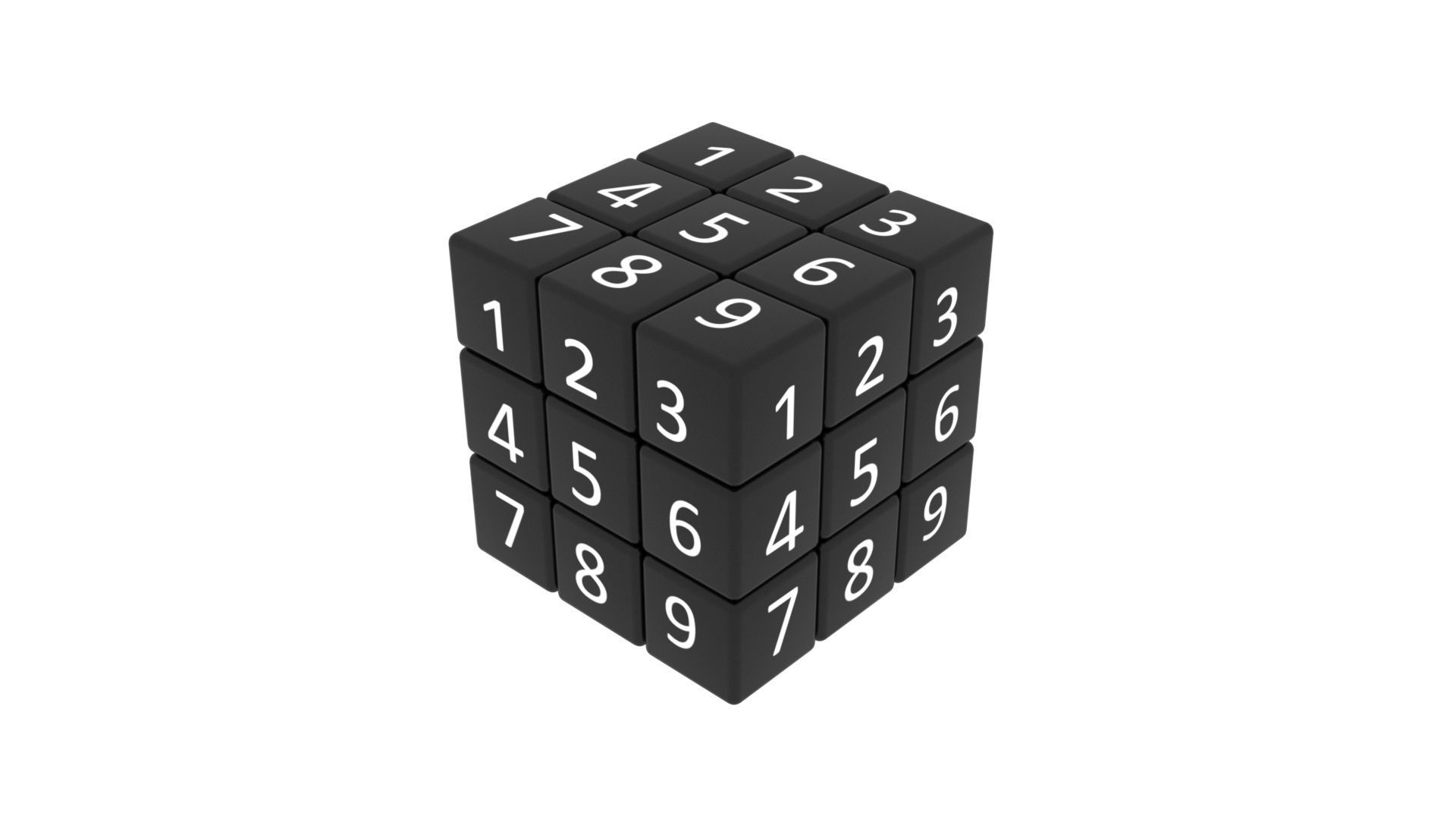 Sudoku Cube 3D model CGTrader
