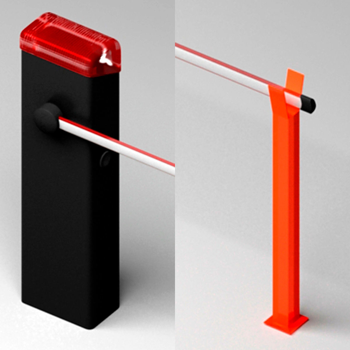 3D model barrier light on post VR / AR / low-poly | CGTrader