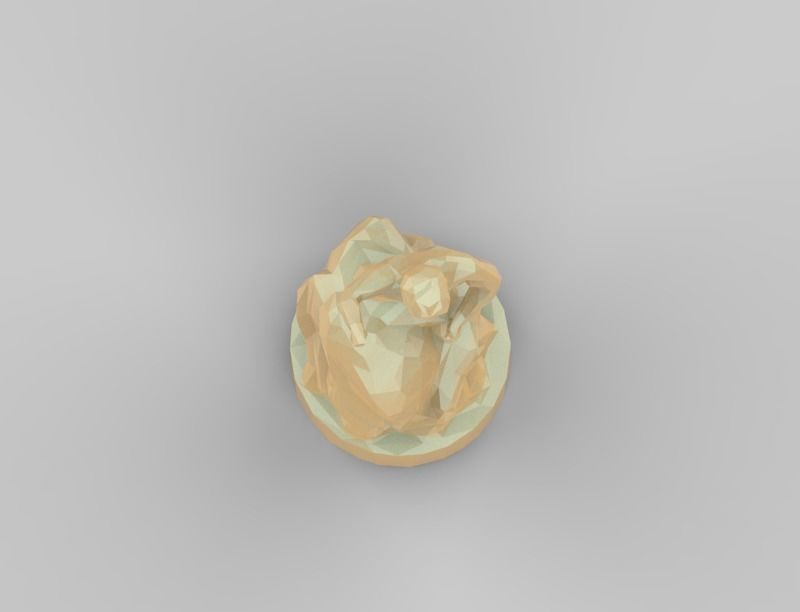 Polygonal Man Carving Himself Statue free 3D model 3D printable CGTrader