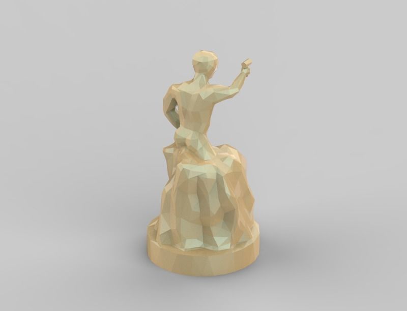 Polygonal Man Carving Himself Statue free 3D model 3D printable CGTrader