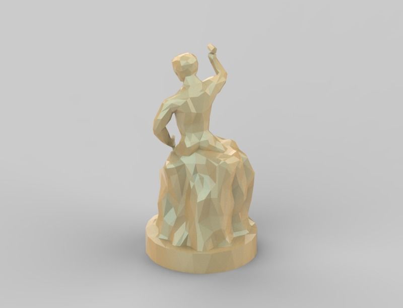 Polygonal Man Carving Himself Statue free 3D model 3D printable CGTrader