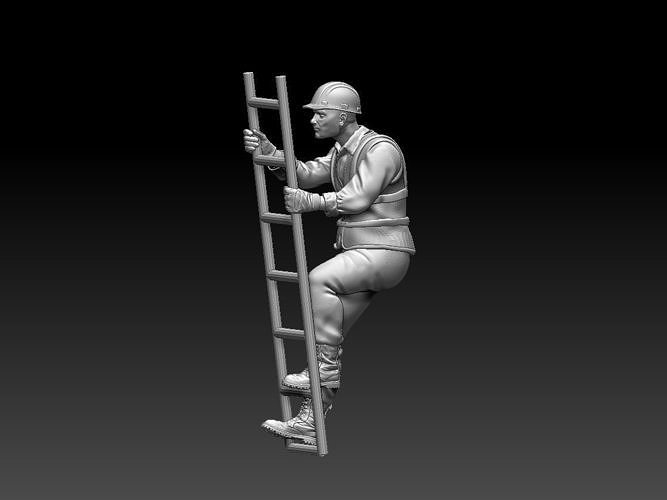builder soldiers climbing ladders 3D model 3D printable CGTrader
