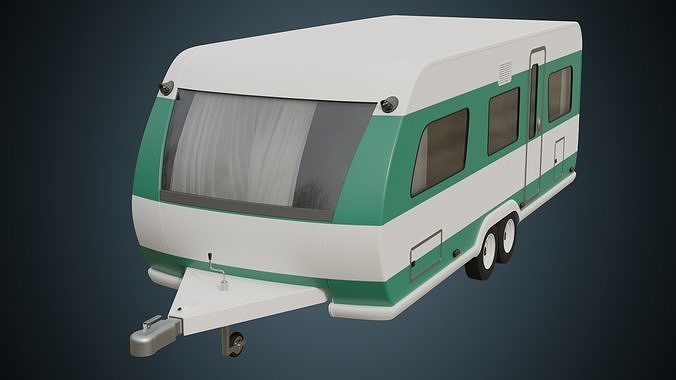 Caravan 1A Low-poly 3D model