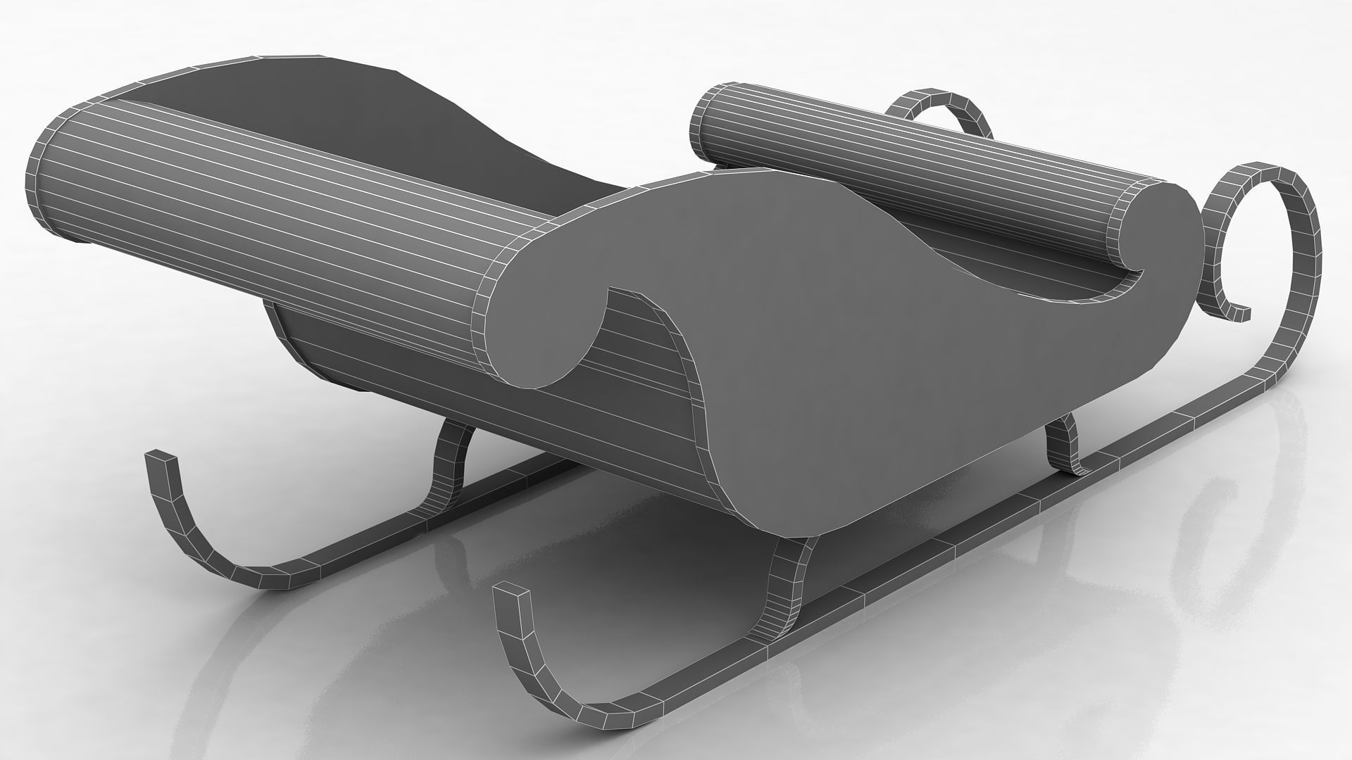 3D Snow Sled model 3D model CGTrader