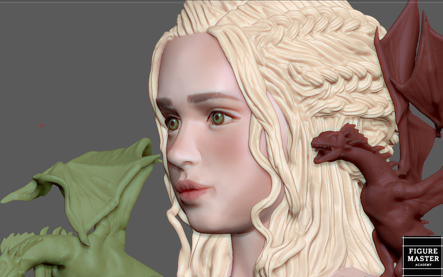 DANERYS TARGARYEN WITH DRAGONS GAME OF THRONES 3D PRINT 3D model 3D