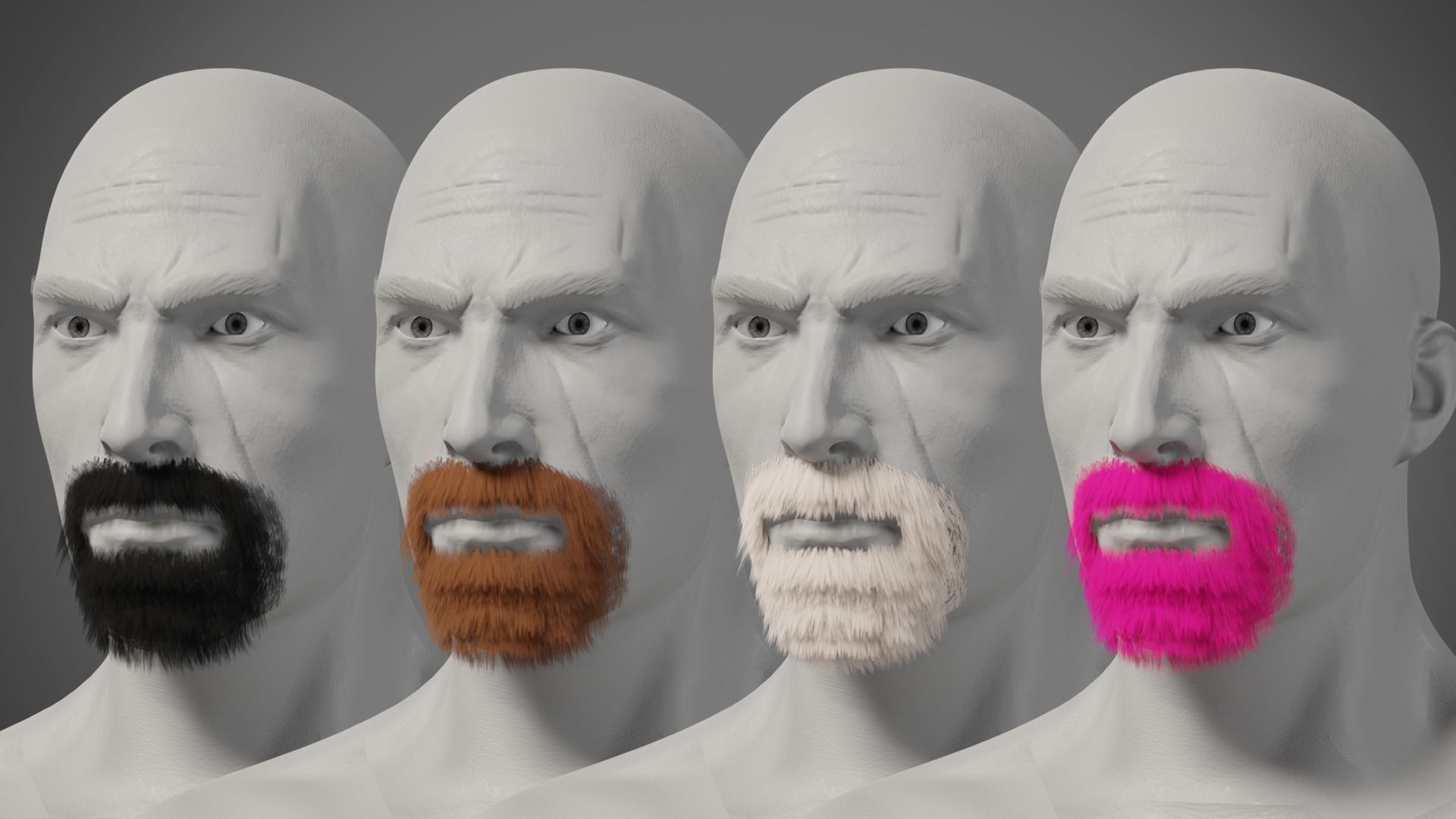 3D model Professional Realtime Beard Pack VR / AR / low-poly | CGTrader