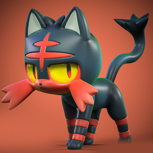 LITTEN POKEMON 3D model 3D printable | CGTrader