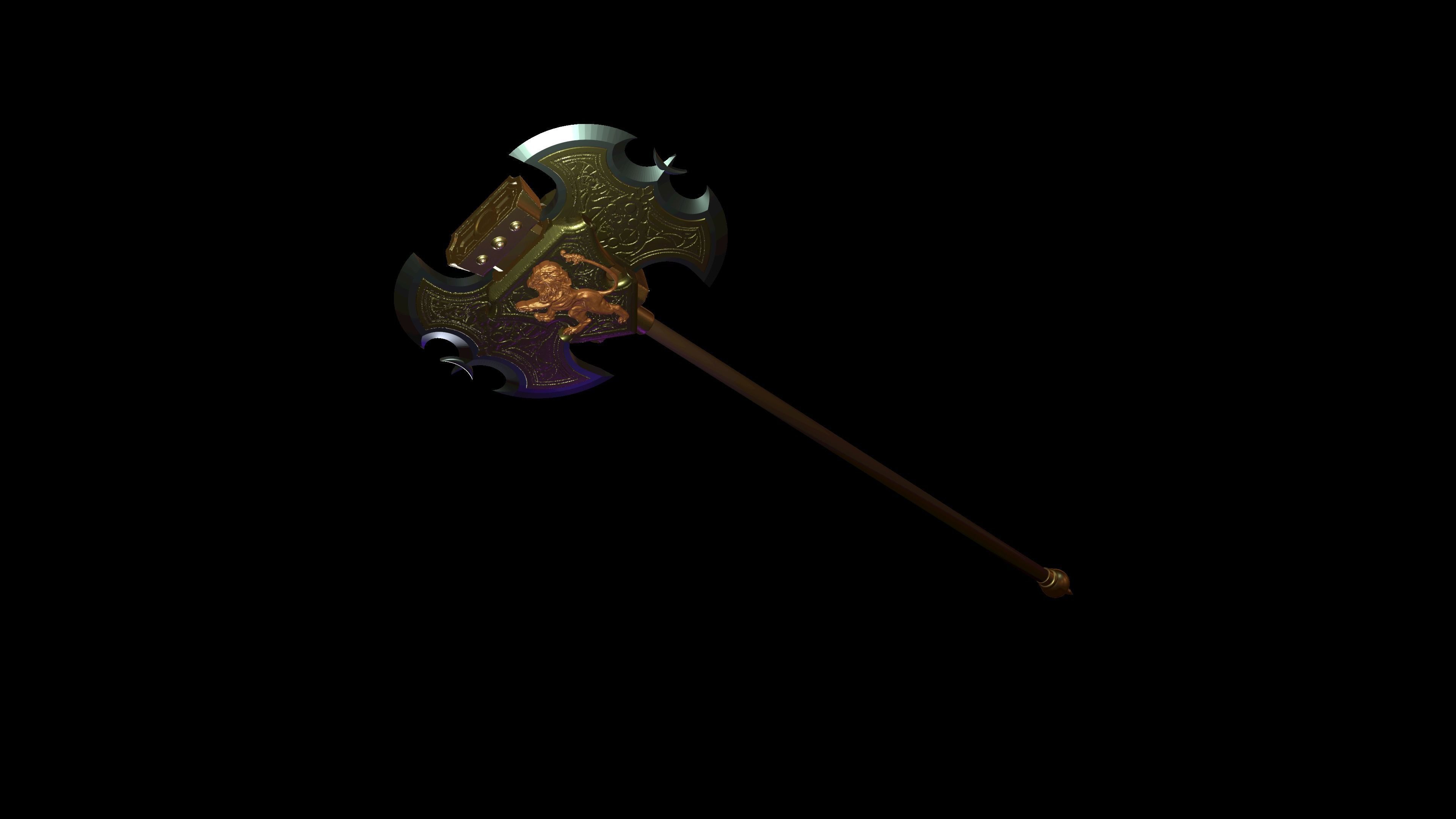 Axe of Godrick from Elden Ring 3D model 3D printable CGTrader