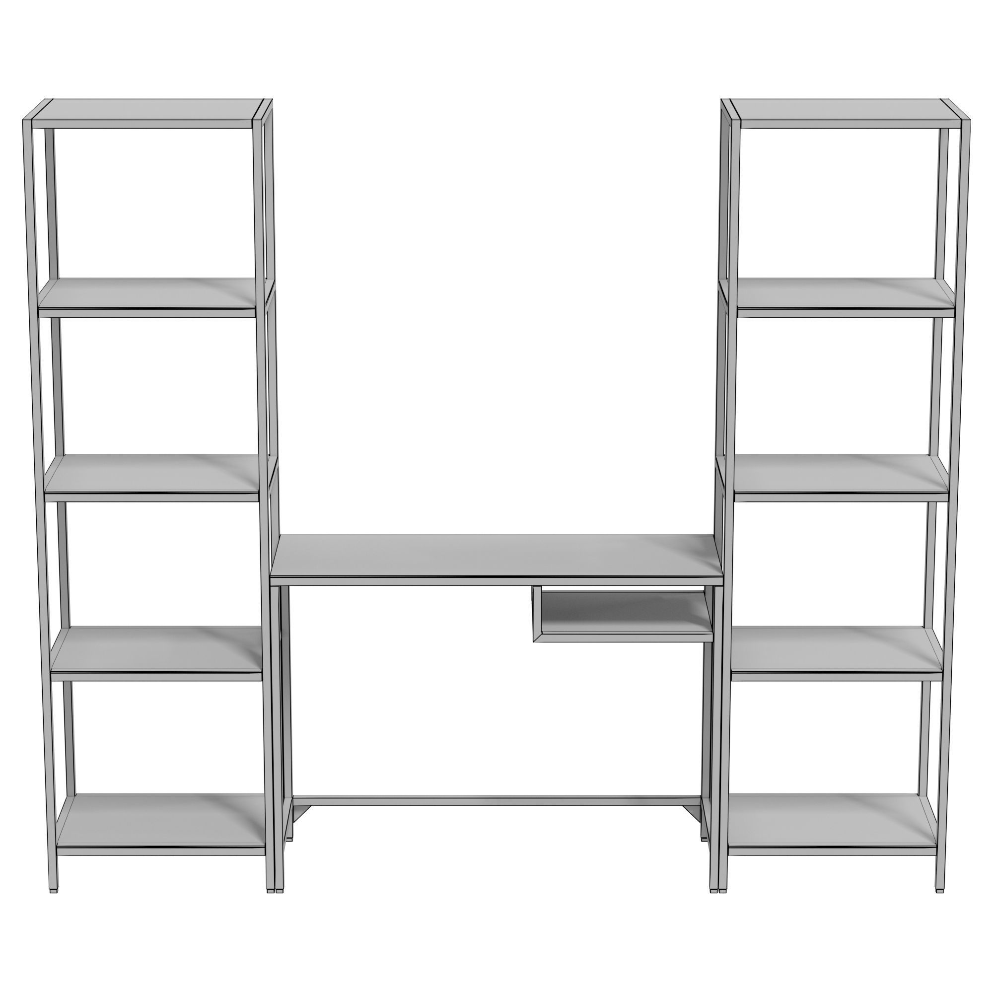 IKEA VITTSJO VETSE Shelving unit with laptop table 3D model CGTrader
