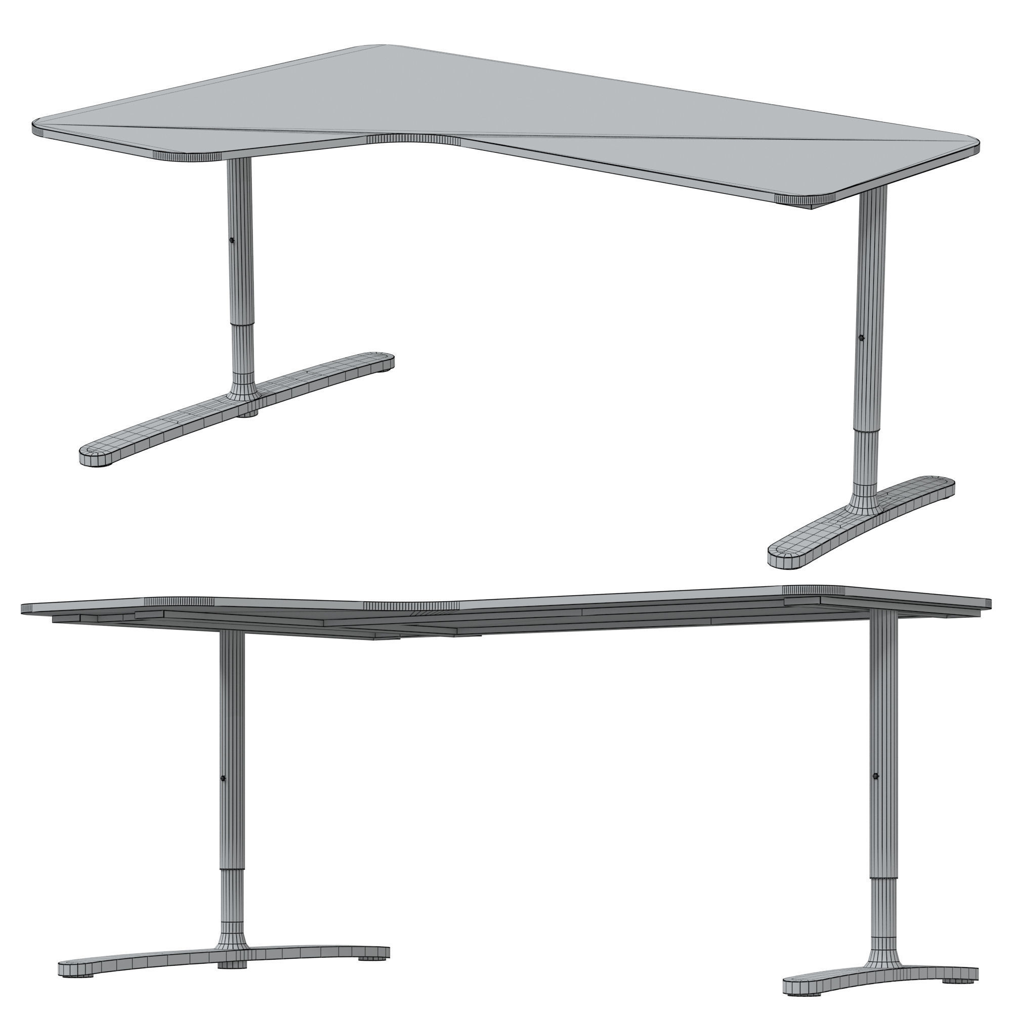 IKEA BEKANT Corner table left side 3D model CGTrader