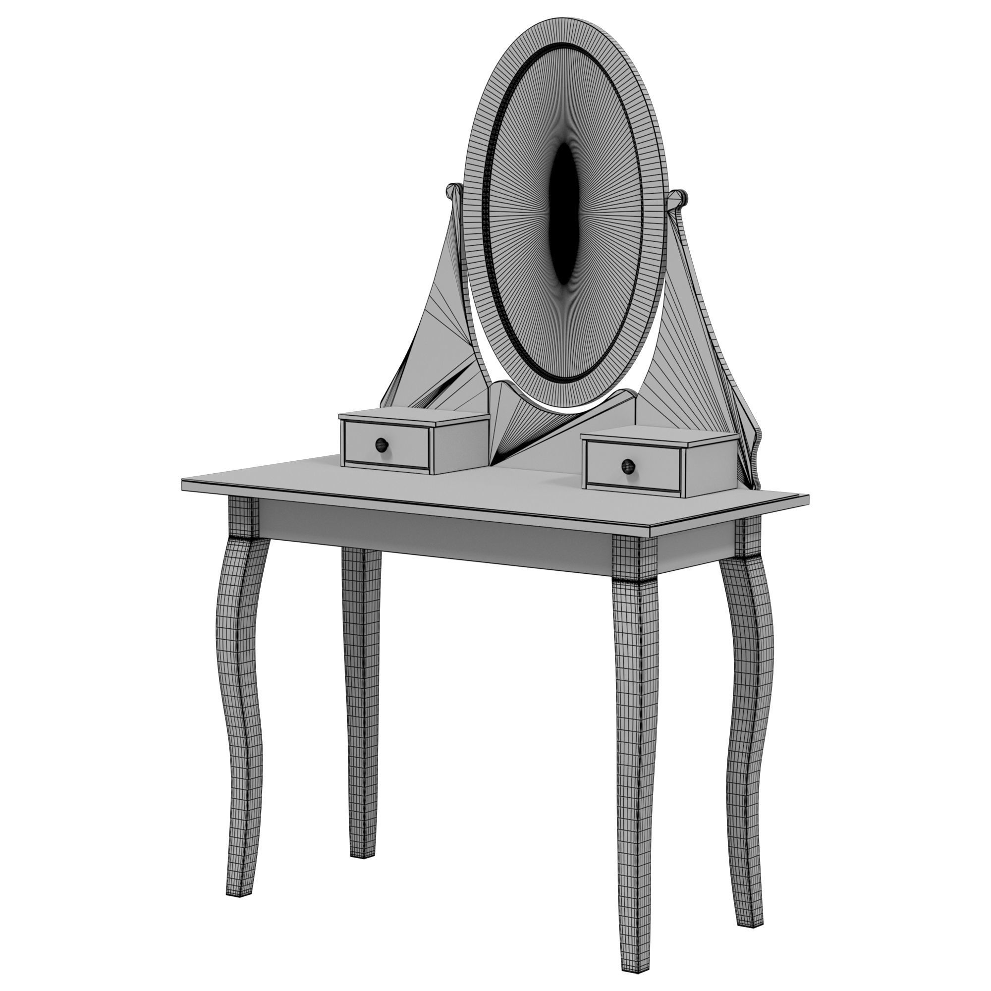 IKEA HEMNES Dressing table with mirror 3D model CGTrader