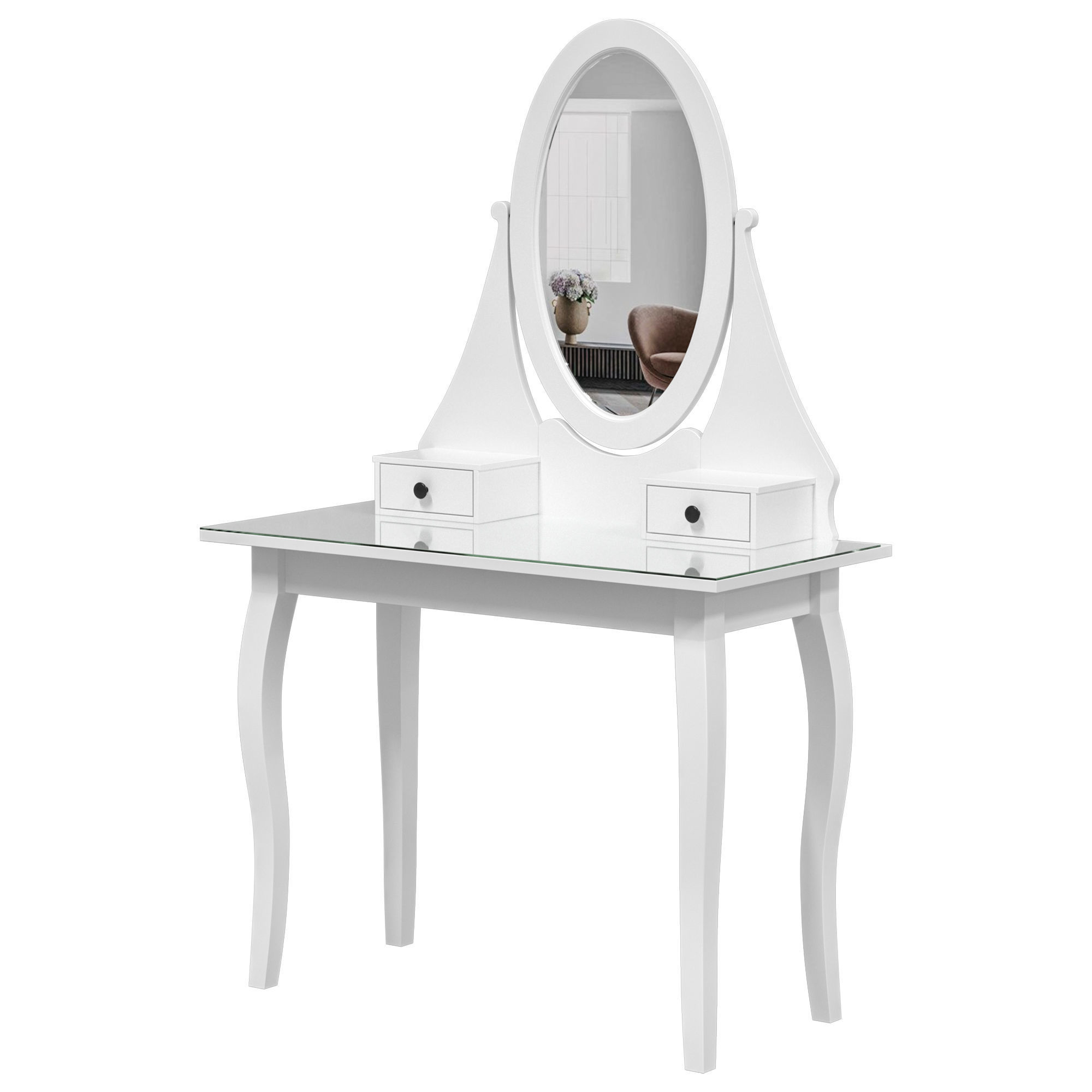IKEA HEMNES Dressing table with mirror 3D model CGTrader