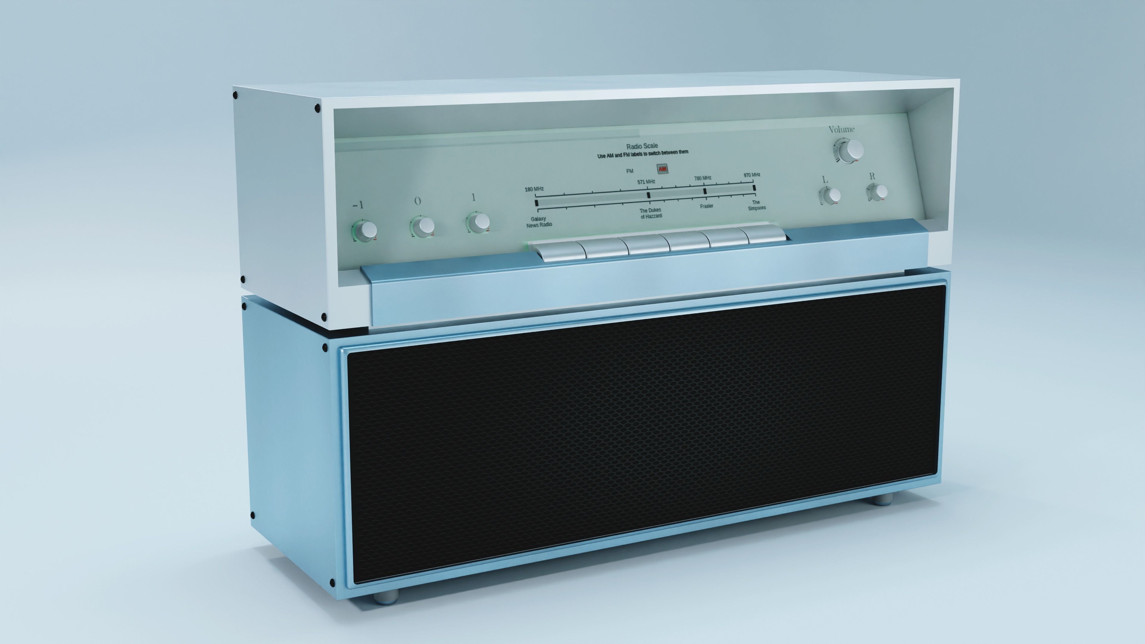 3D model Audio System VR / AR / lowpoly CGTrader