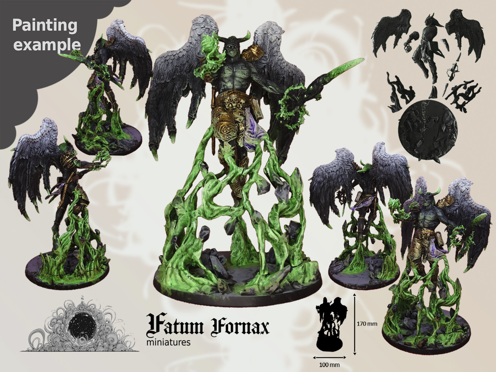 Demonic avatar Presupported for 100 and 60 mm base 3D