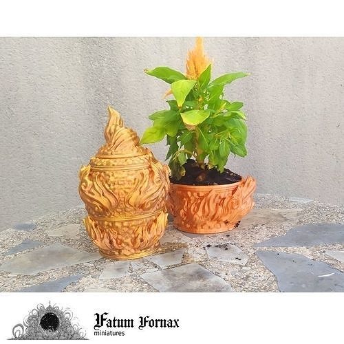 Fire jar - Fire flower pot