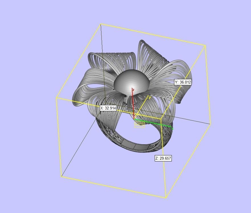 Flower filigree ring 3D model 3D printable | CGTrader