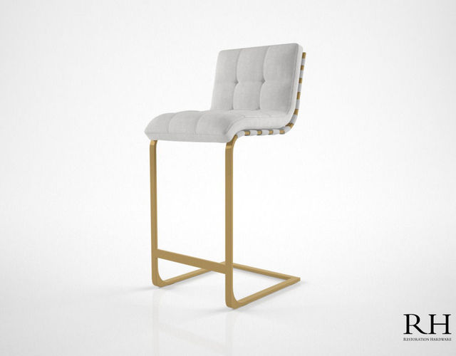 3d Restoration Hardware Rossi Barstool Cgtrader Restoration Hardware Rossi Barstool 3d Model Max Obj Mtl Fbx 1