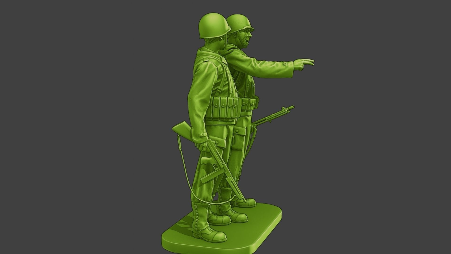 American soldiers ww2 laugh A15 3D model 3D printable | CGTrader