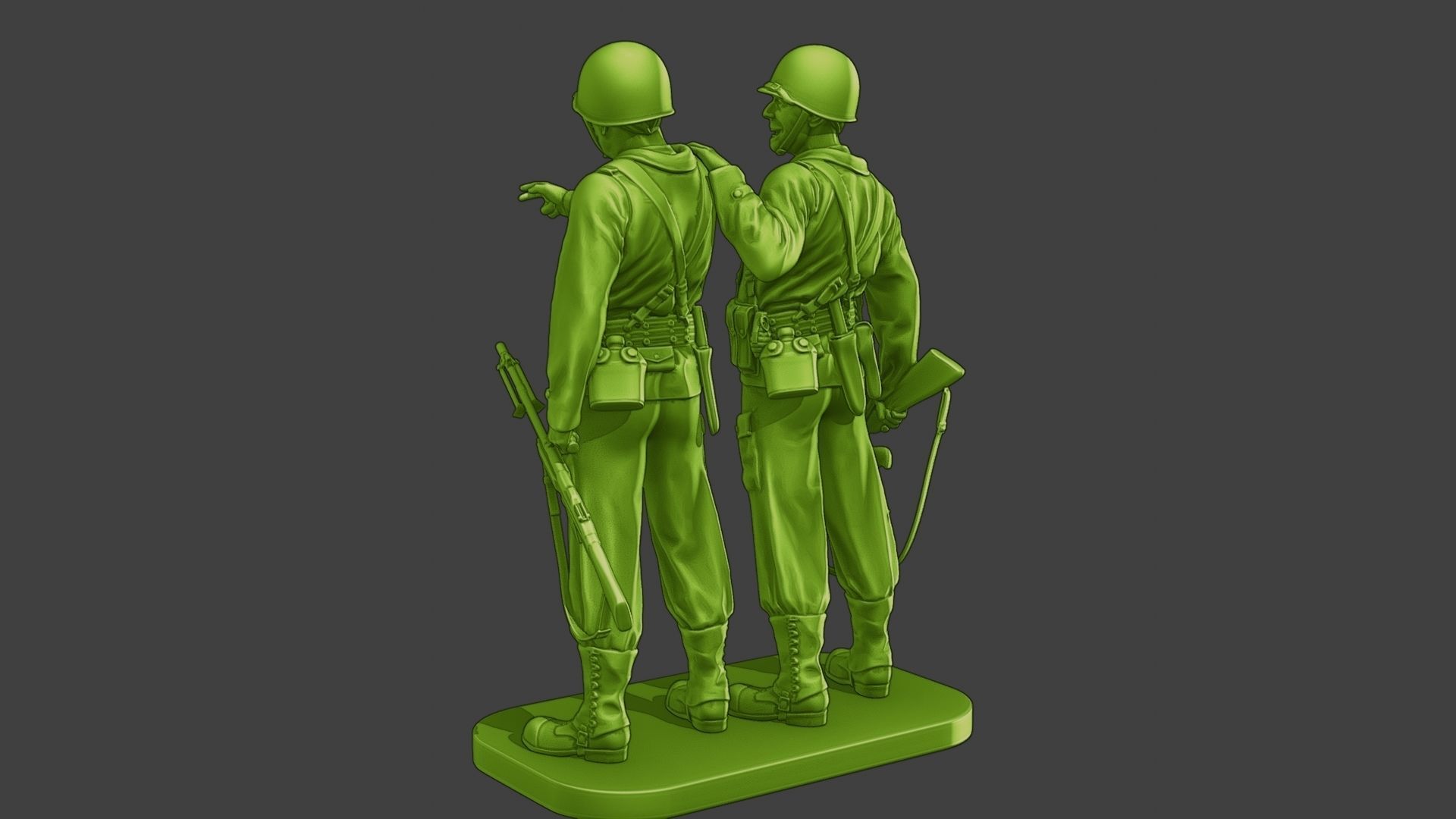 American soldiers ww2 laugh A15 3D model 3D printable | CGTrader