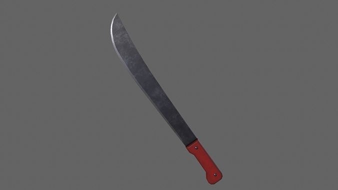 PBR Machete V3b Low-poly 3D model