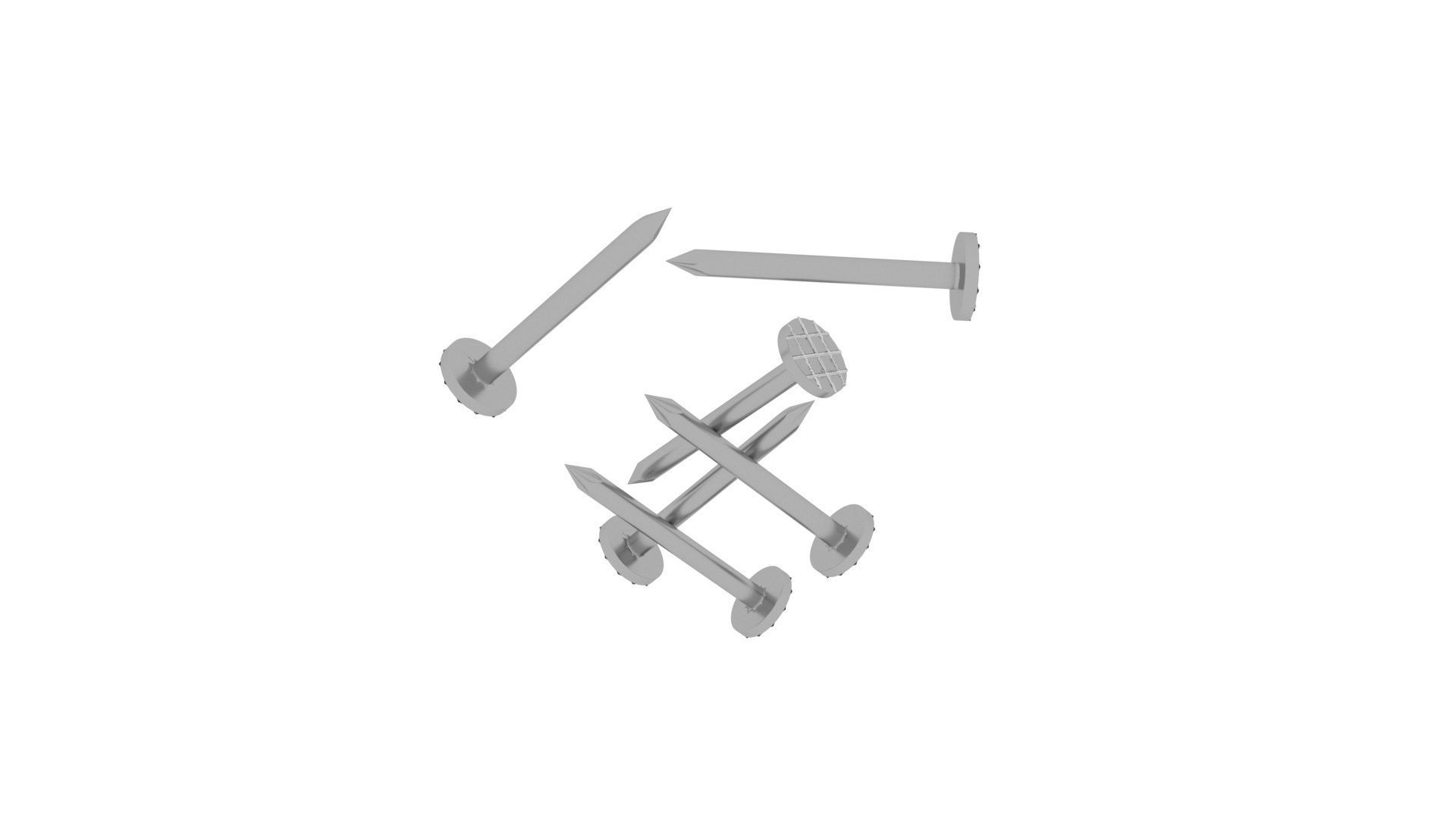 Steel Nails 3D model CGTrader