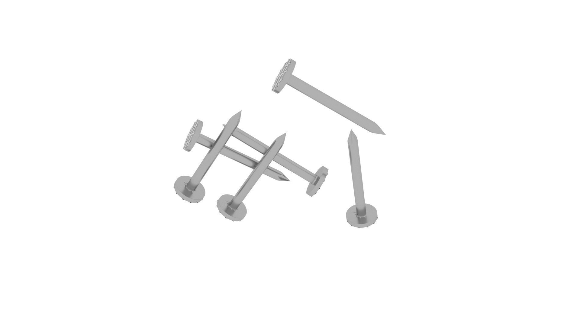 Steel Nails 3D model CGTrader
