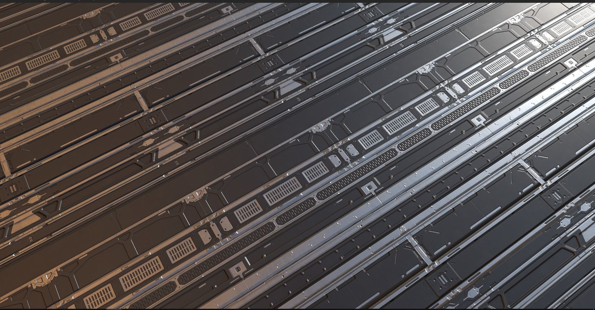 Scifi Trim Sheet High Poly 3D model | CGTrader