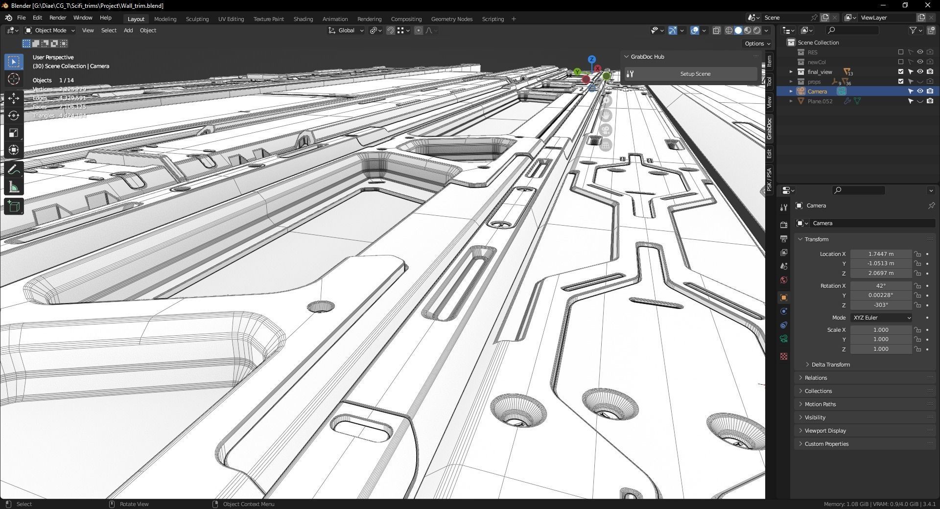 Scifi Trim Sheet High Poly 3D model | CGTrader