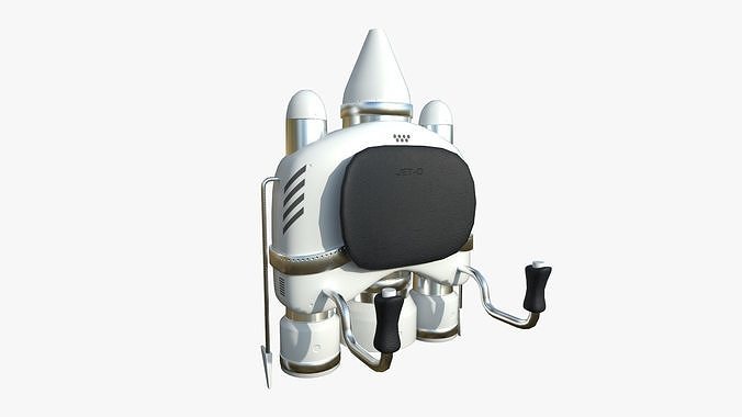 3D model Jetpack D05 White Aluminum - SciFi Character Design VR / AR ...