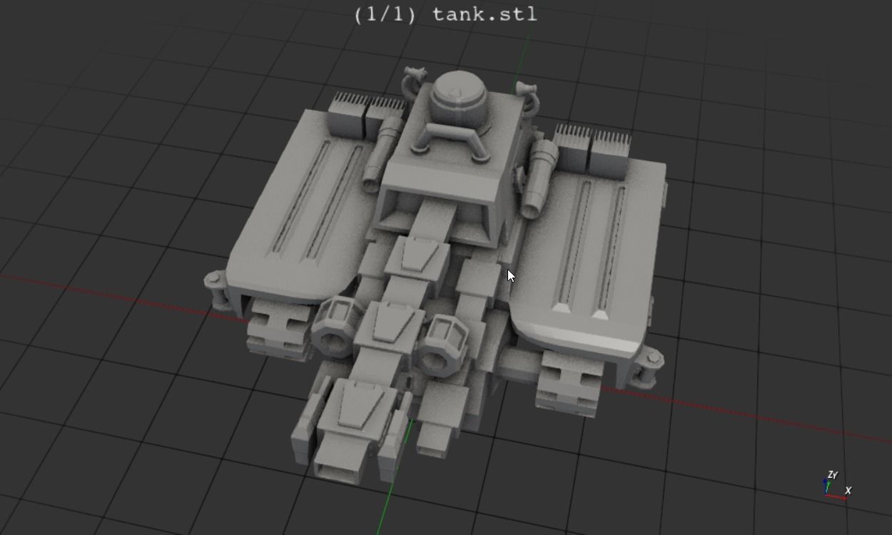 sci fi electronic tank 3D model 3D printable | CGTrader