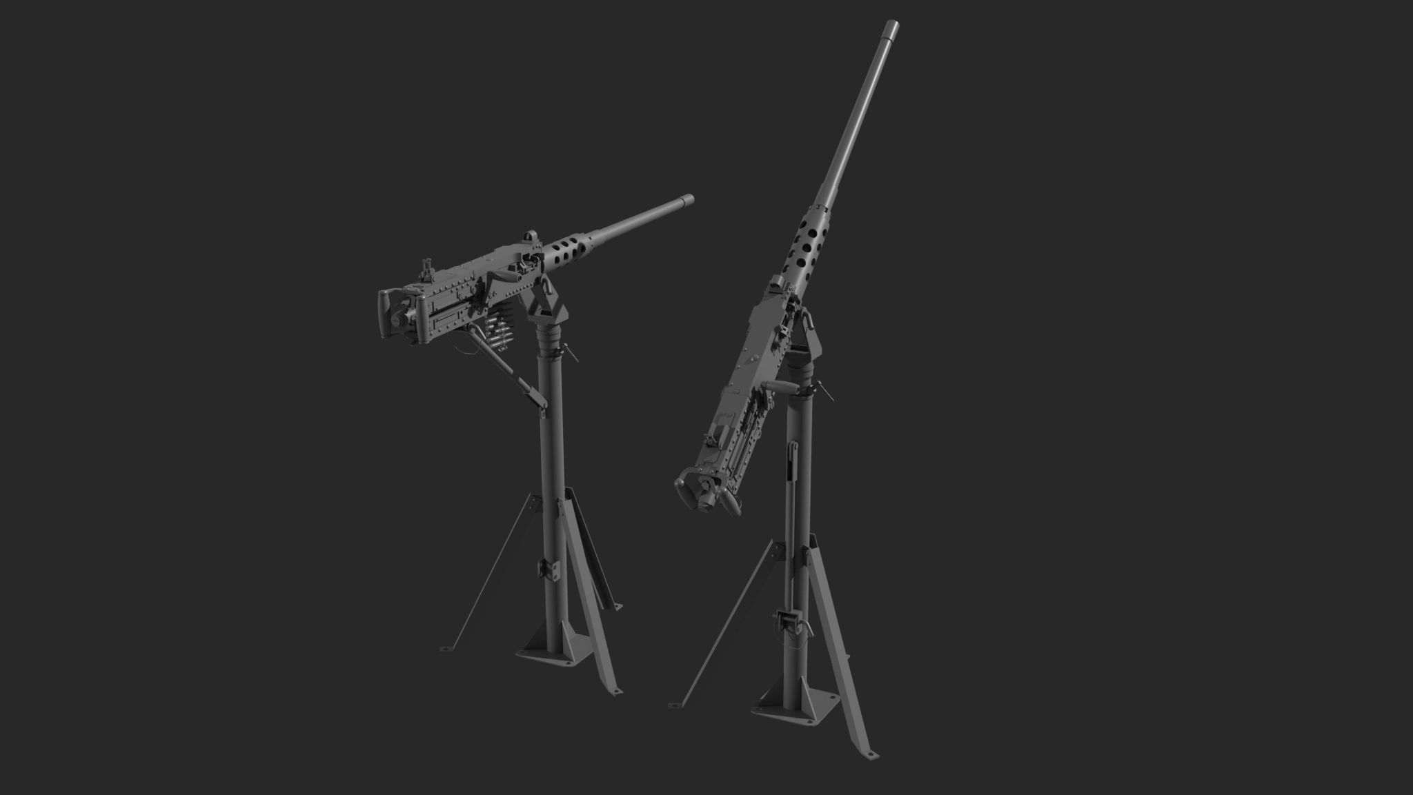 3D model Browning m2 gun 3d model machine gun VR / AR / low-poly | CGTrader