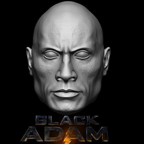 BLACK ADAM -THE ROCK- HEAD FOR 6 INCH ACTION FIGURES 3D model 3D printable  | CGTrader