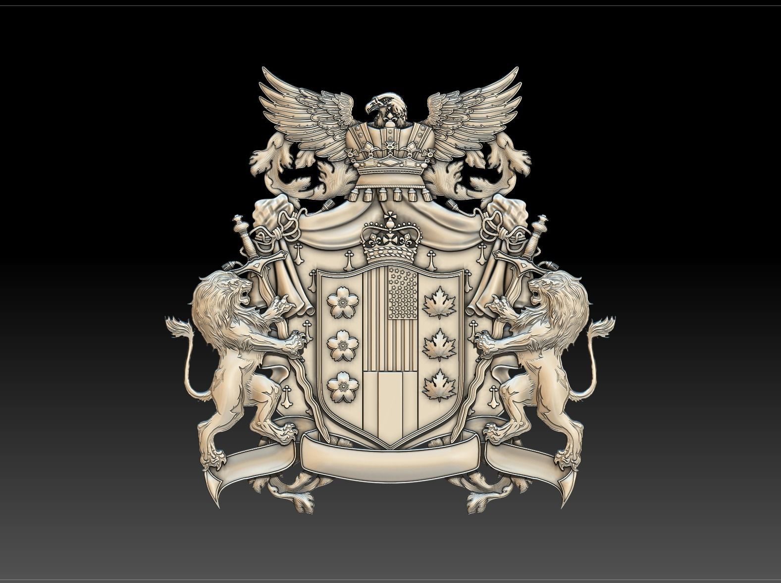 Coat of Arms 3D model 3D printable | CGTrader