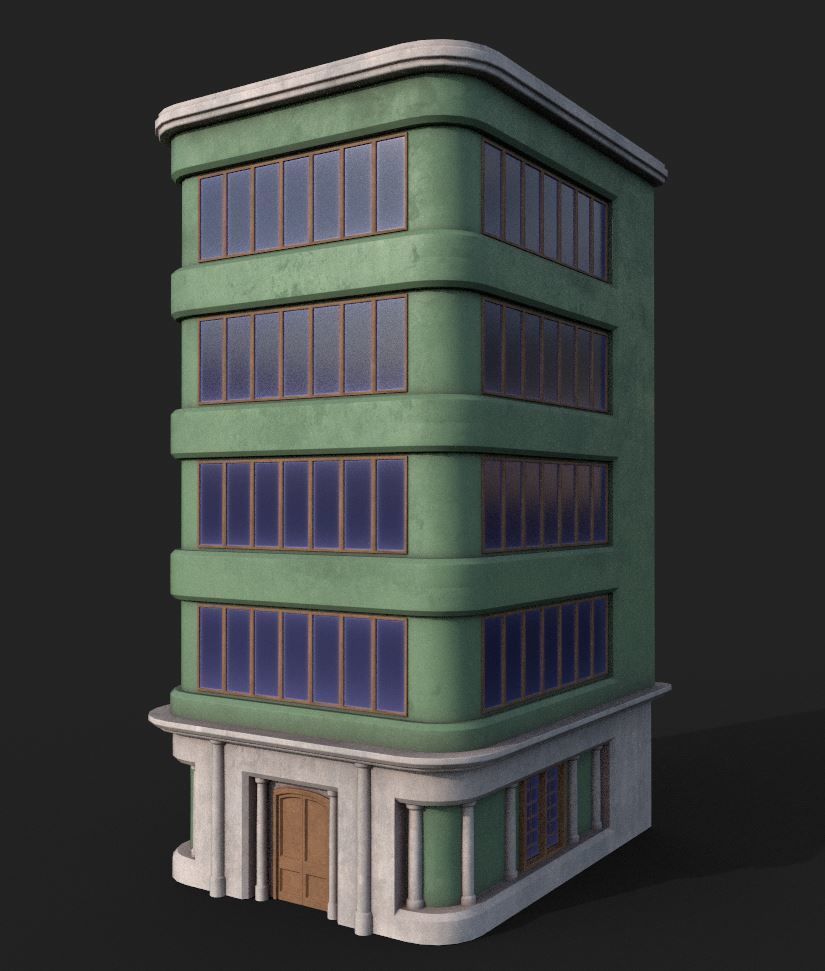 3D model Building VR / AR / low-poly | CGTrader