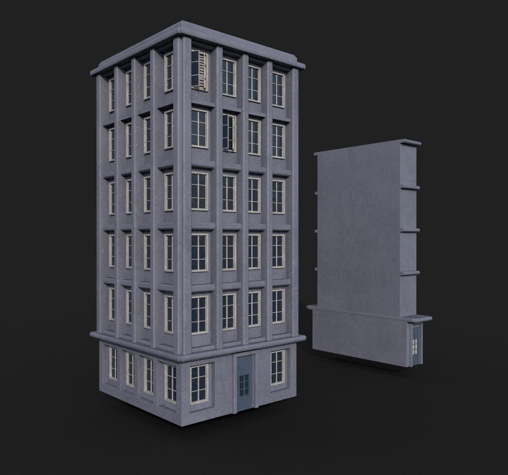 3D model Building VR / AR / low-poly | CGTrader image.