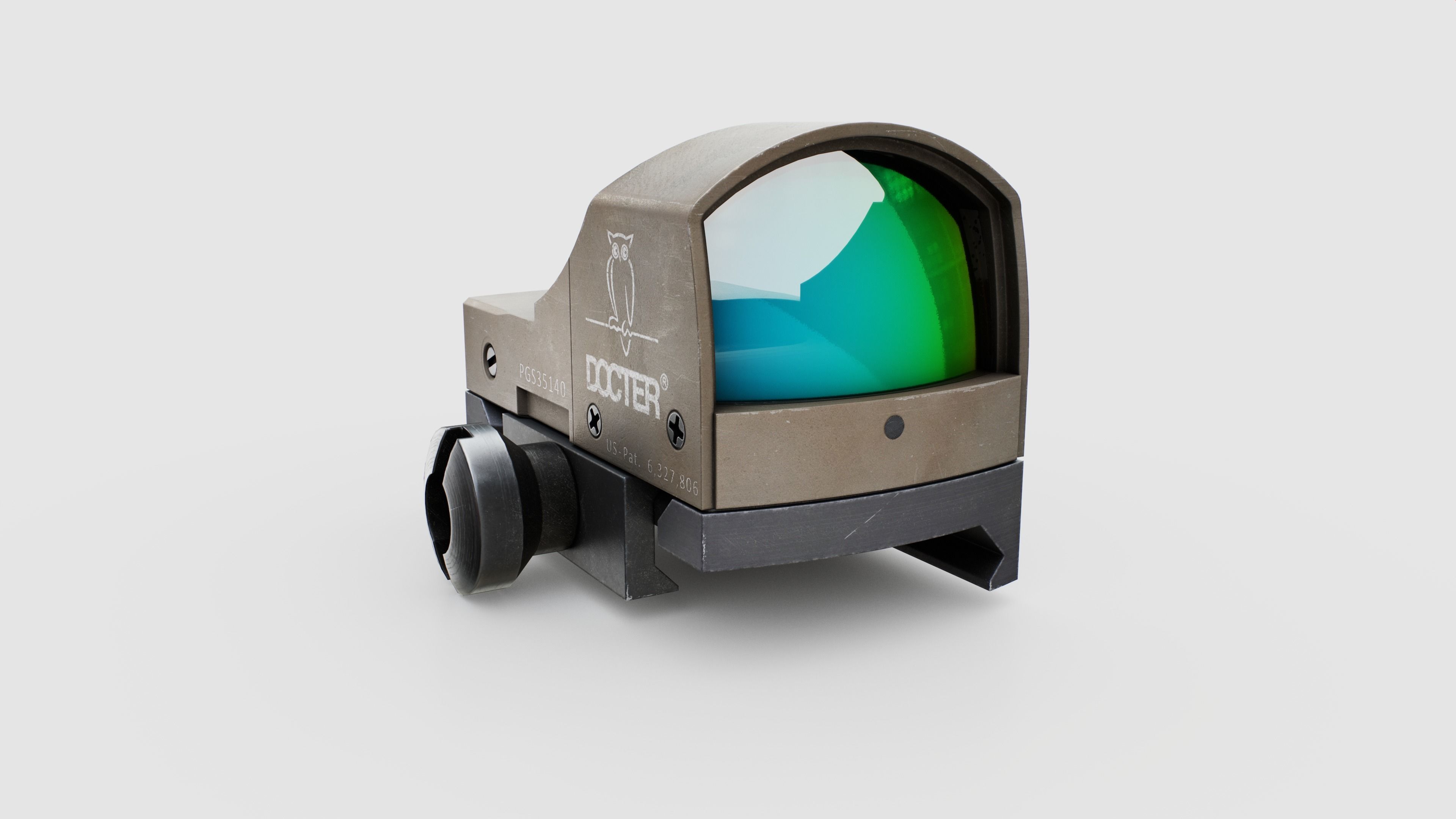 Reflex Sight Texture 3D model Docter Sight 2 Miniature Reflex Sight VR / AR / low-poly ...