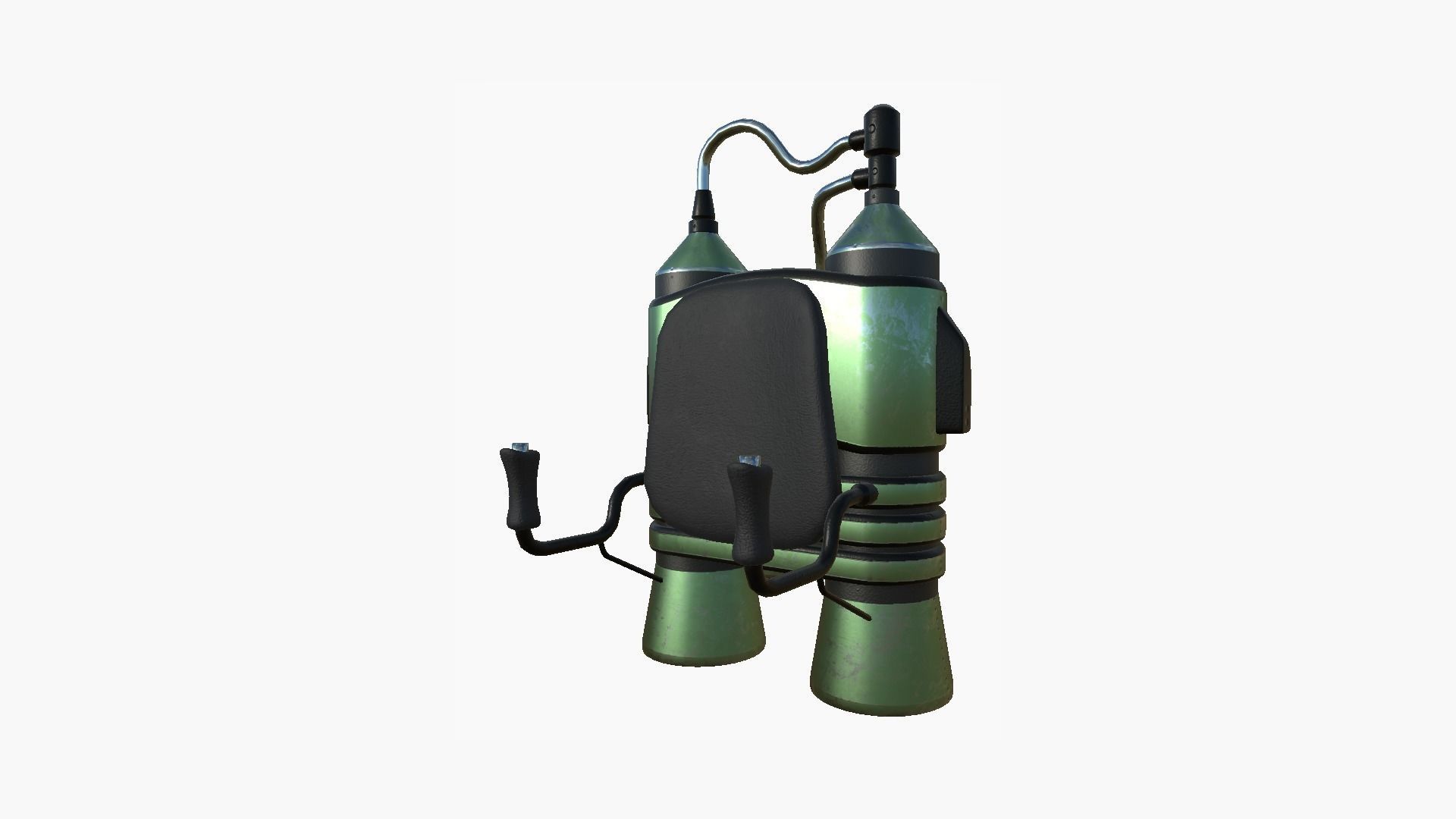 3D model Jetpack E09 Green Metal - SciFi Character Design VR / AR / low ...