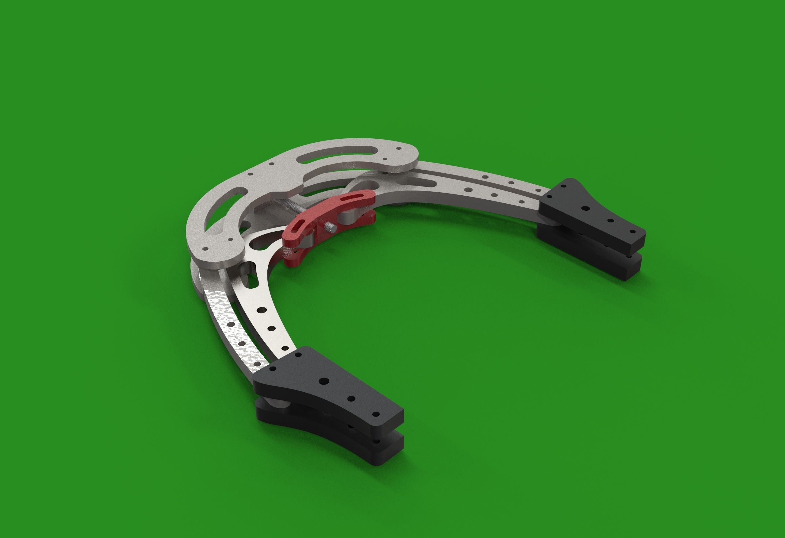 Mechanical Robotic gripper arm 2 finger with linear screw drive 3D