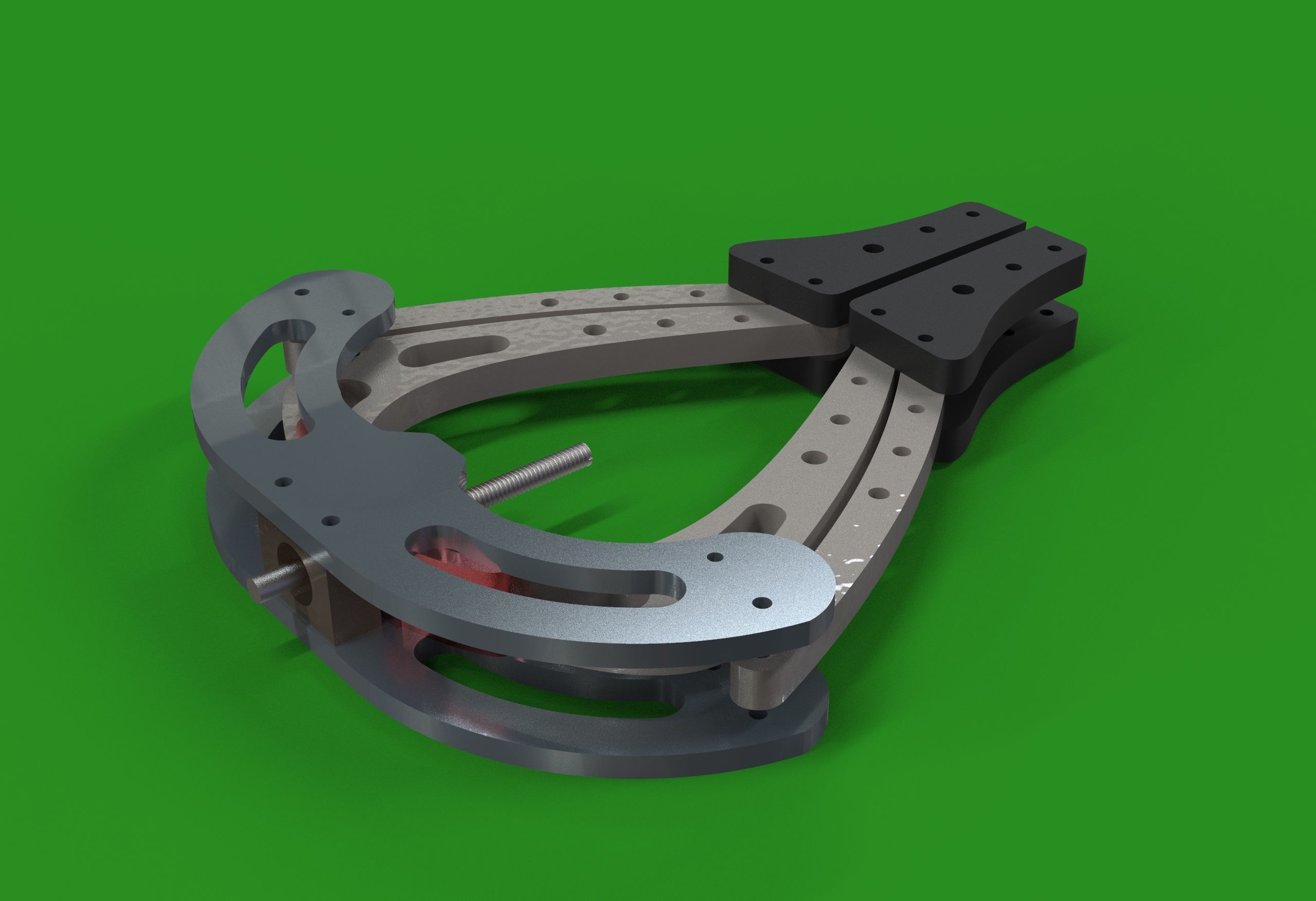 Mechanical Robotic gripper arm 2 finger with linear screw drive 3D