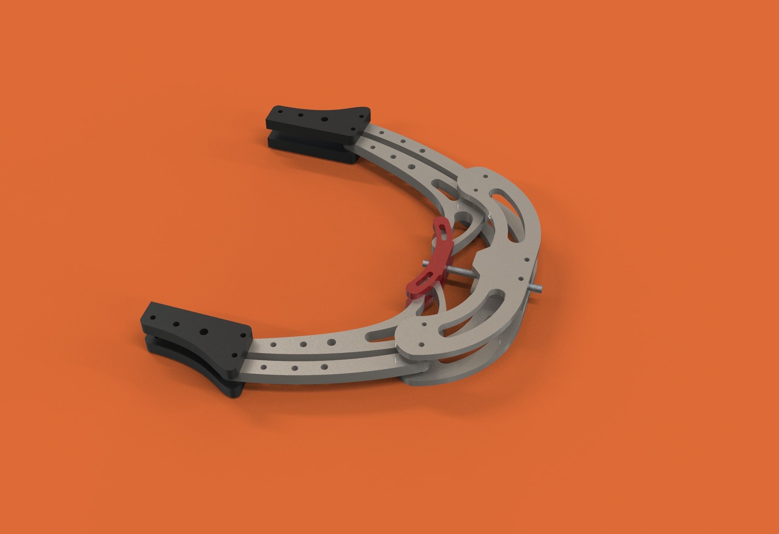 Mechanical Robotic gripper arm 2 finger with linear screw drive 3D