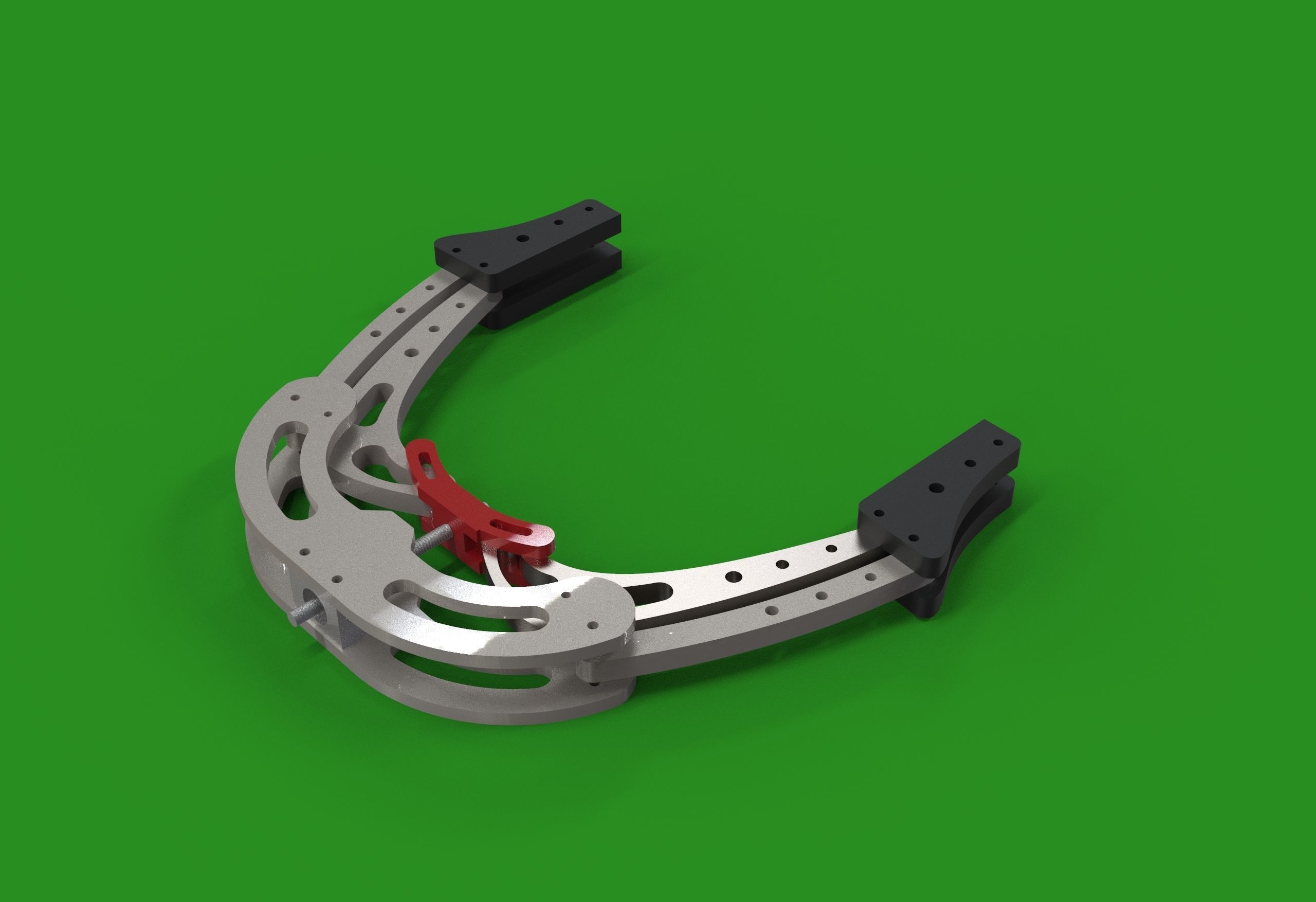 Mechanical Robotic gripper arm 2 finger with linear screw drive 3D