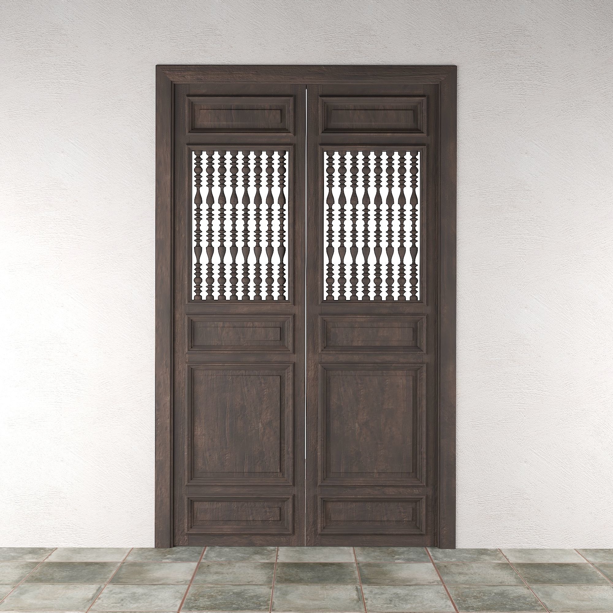 3D model indochine door 01 VR / AR / low-poly | CGTrader